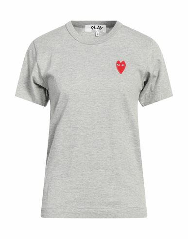 Comme Des Garçons Play Woman T-shirt Grey Cotton Cover