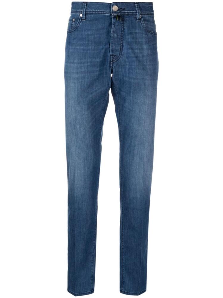 Jacob Cohën motif-embroidered straight-leg jeans - Blue Cover