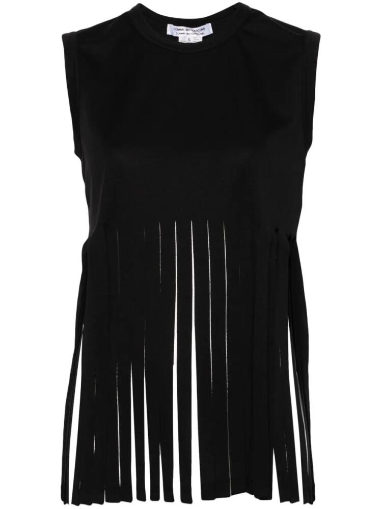 Comme Des Garçons Comme Des Garçons fringed jersey tank top - Black Cover