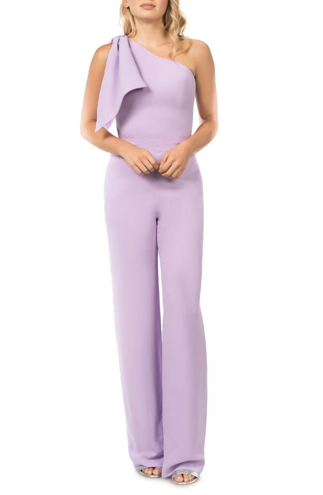 Dress the Population Tiffany One-Shoulder Jumpsuit in Wisteria Cover