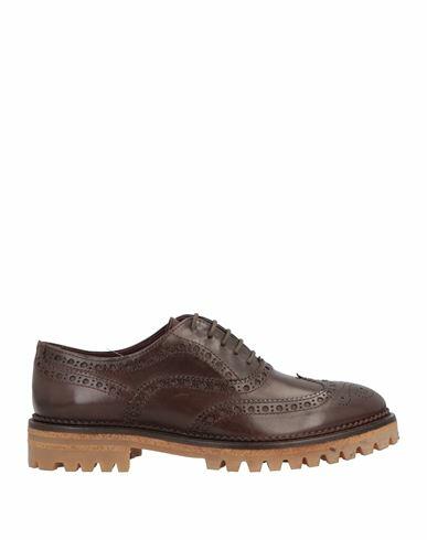 Calpierre Woman Lace-up shoes Dark brown Soft Leather Cover