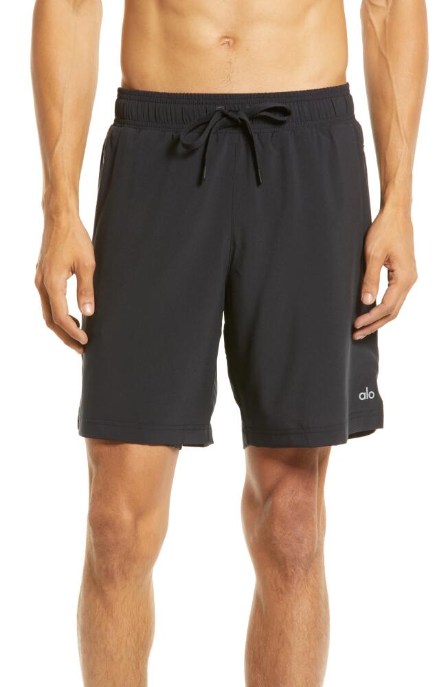 Alo Unity 2-in-1 Shorts in Black/Dark Grey Cover