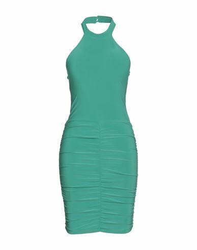 Marc Ellis Woman Mini dress Green Polyester, Elastic fibres Cover