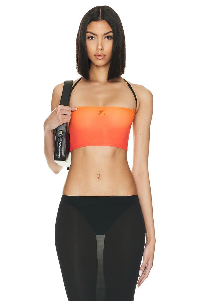 Courreges Lingerie Bra Top In Gradient Sunset in Orange Cover