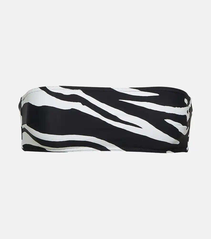 Stella McCartney Zebra-print bandeau bikini top Cover