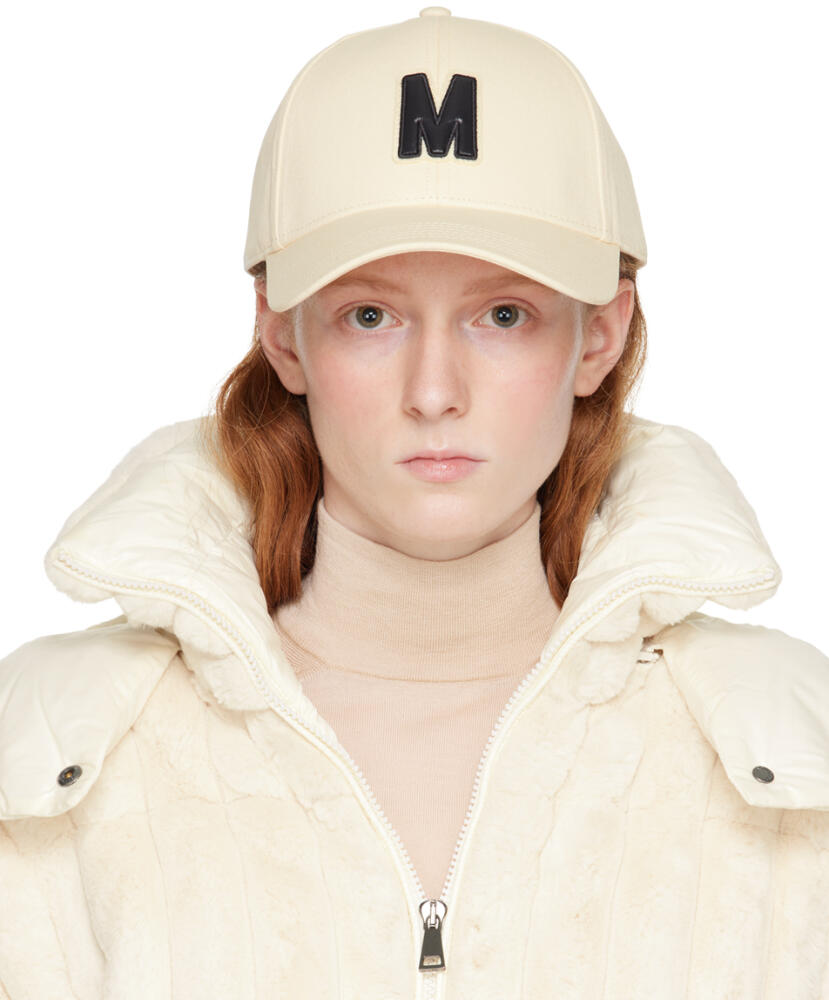 Moncler Off-White Appliqué Cap Cover