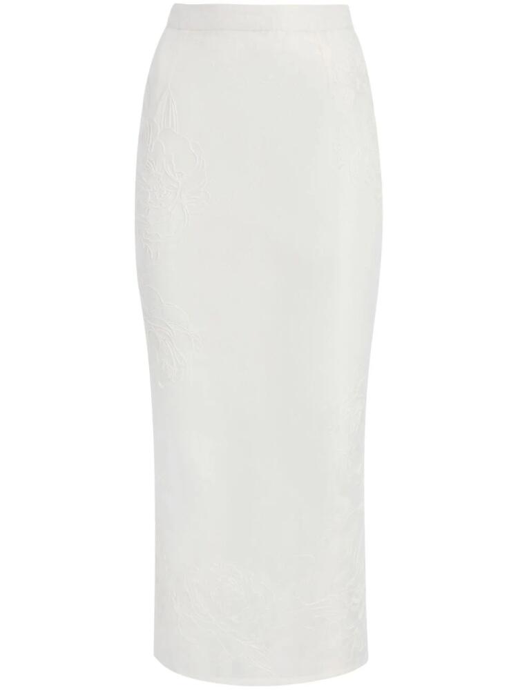 Cinq A Sept Etta organza-overlay skirt - White Cover