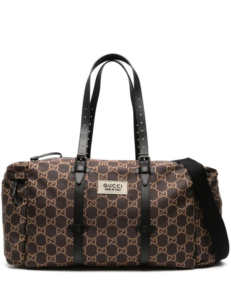 Gucci maxi GG-jacquard ripstop duffle bag - Brown Cover