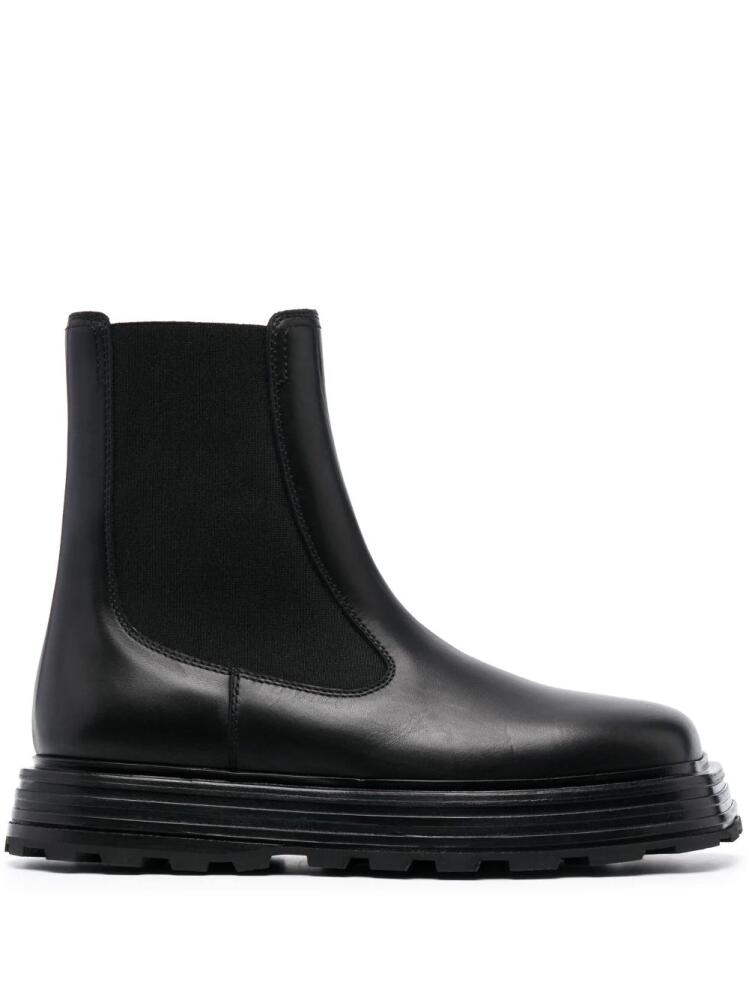 Jil Sander high-top leather chelsea boots - Black Cover