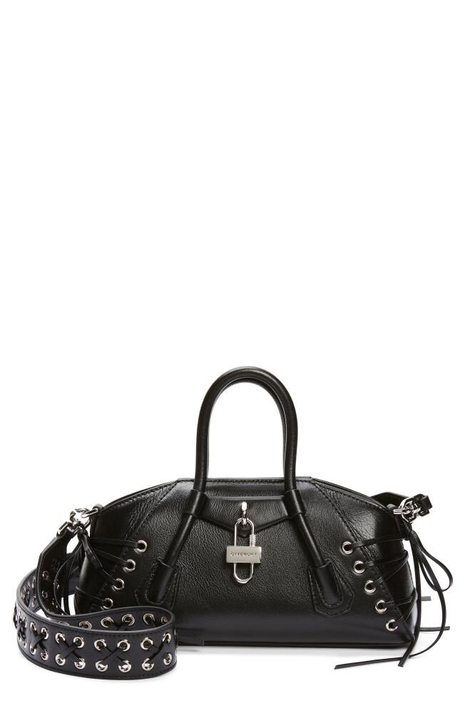 Givenchy Mini Antigona Stretch Leather Satchel in Black Cover