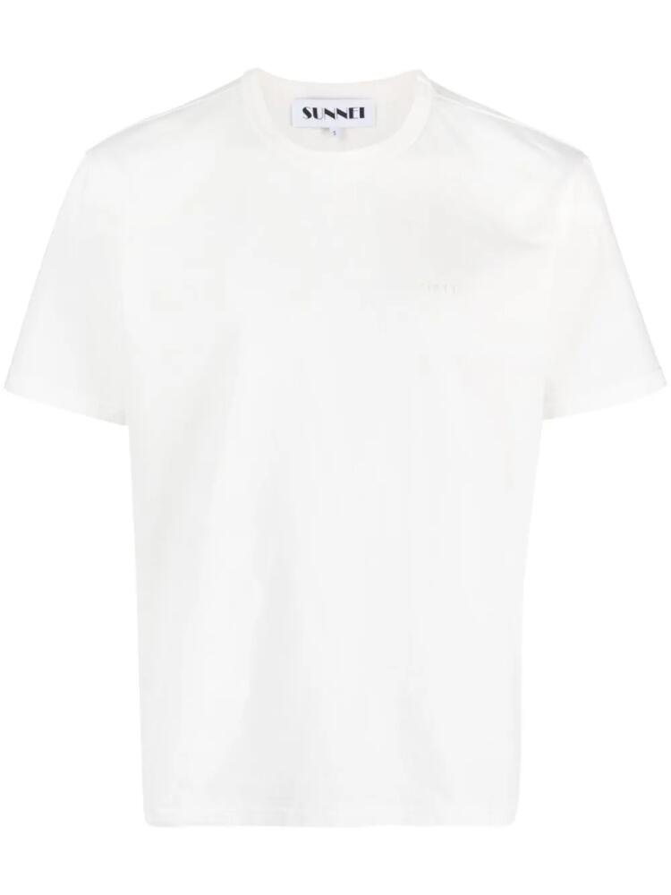 Sunnei graphic-print cotton T-shirt - White Cover