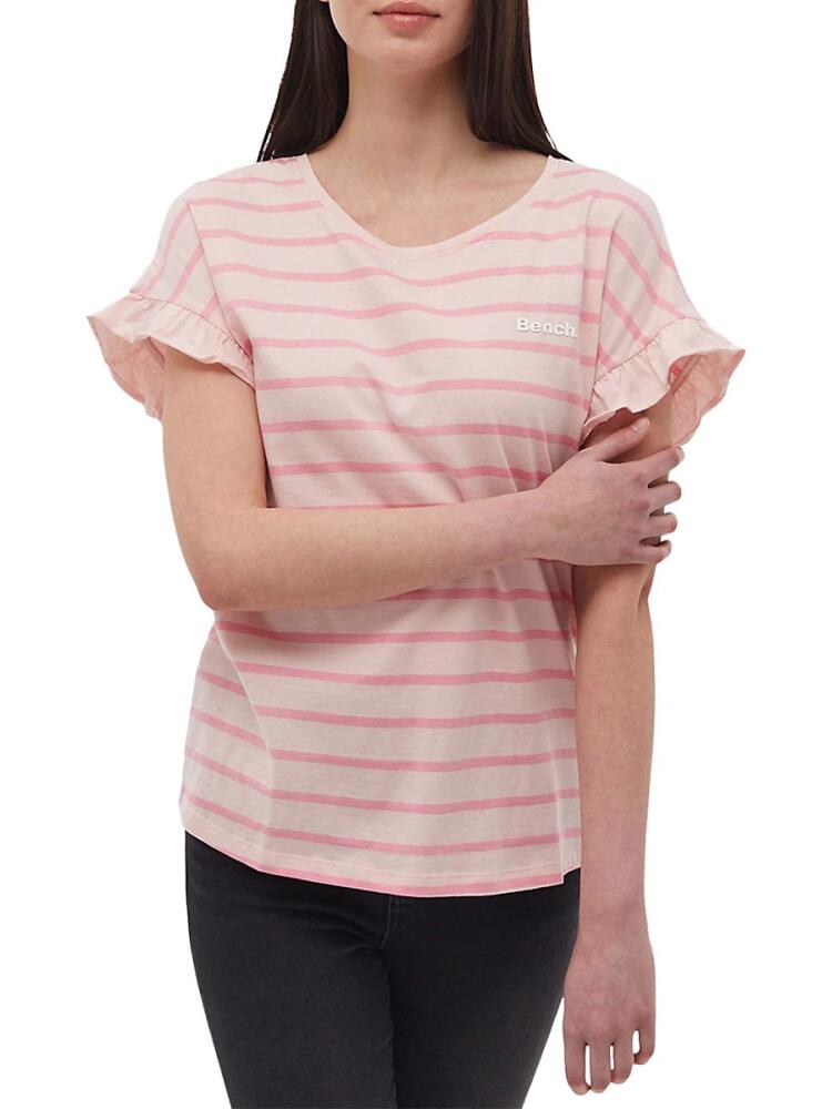 Bench. Women's The Velmina Ruffle Tee - Pink Cover