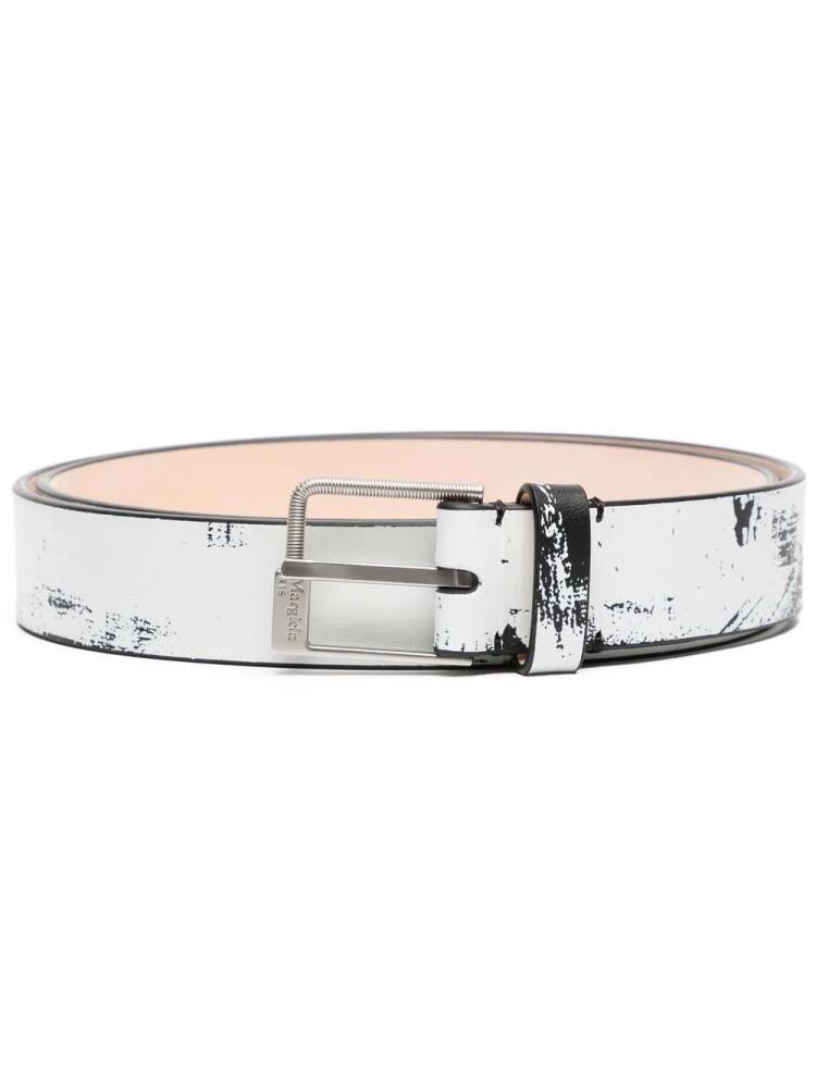 Maison Margiela Bianchetto leather belt - White Cover