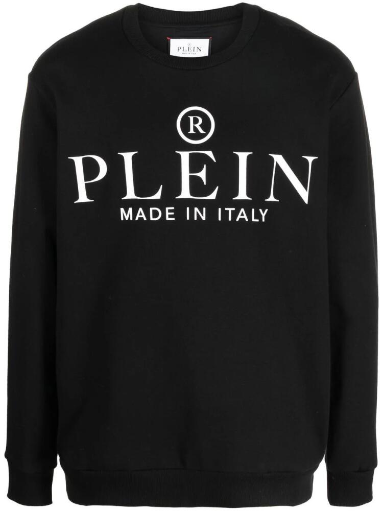 Philipp Plein logo-print cotton jumper - Black Cover