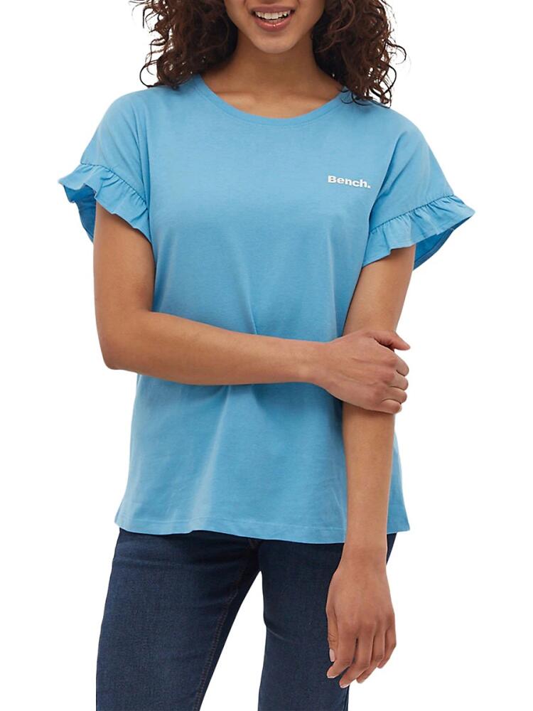 Bench. Women's The Velmina Ruffle Tee - Beach Blue Cover