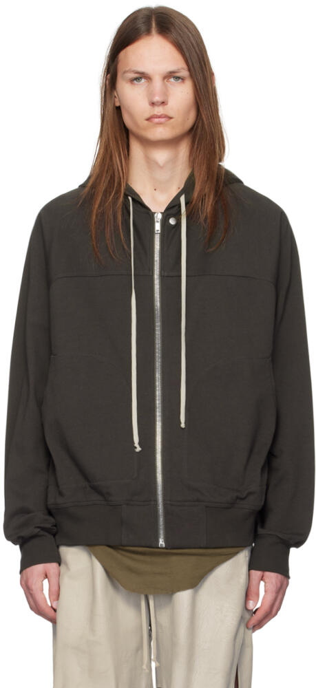 Rick Owens Gray Windbreaker Hoodie Cover