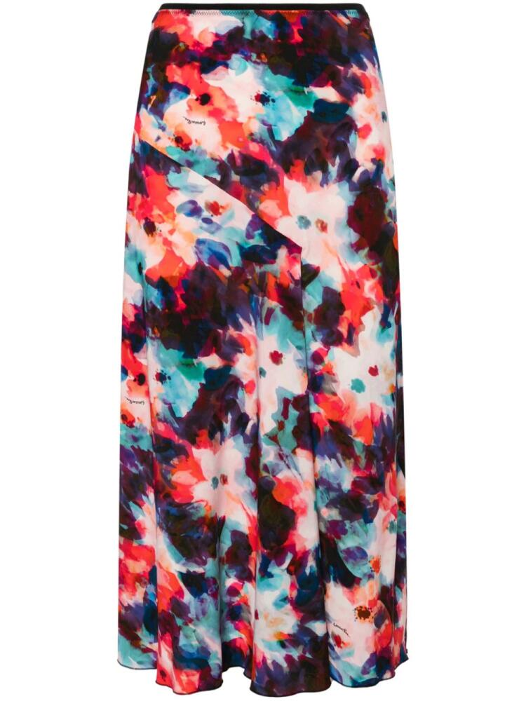 Patrizia Pepe Hybrid Floral-print midi skirt - Pink Cover