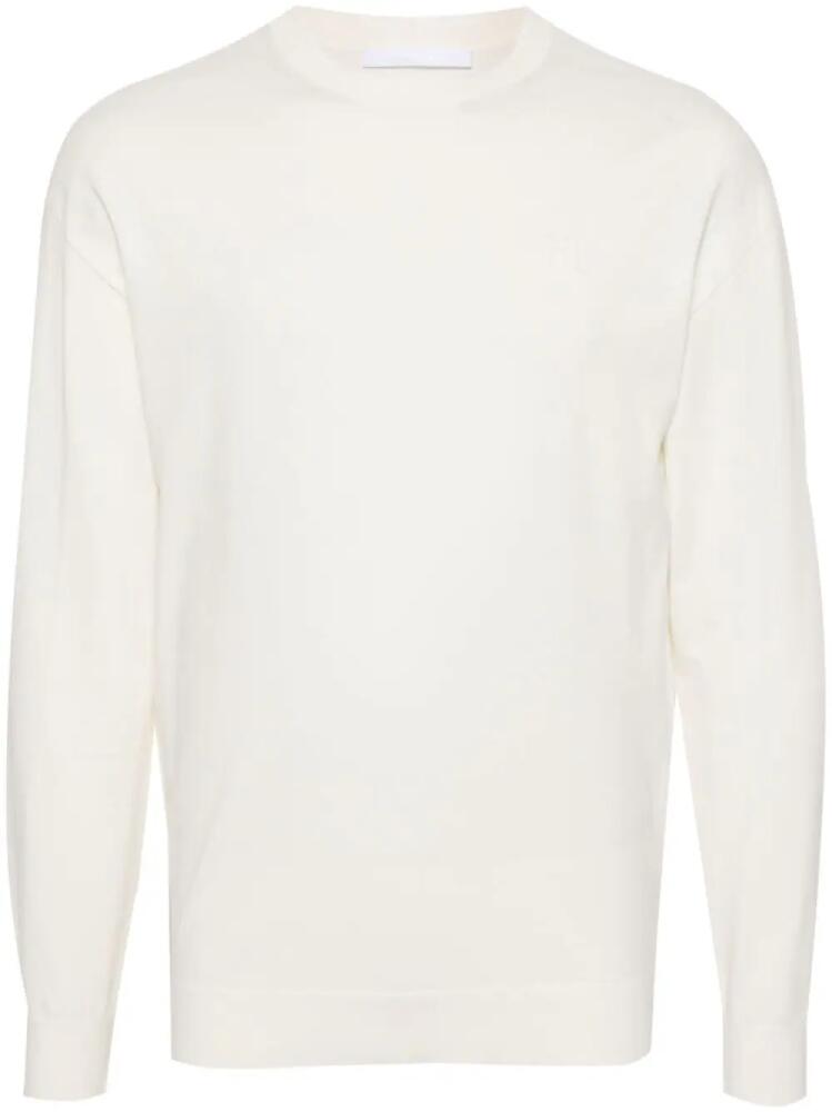 Helmut Lang contrasting-seam jumper - White Cover