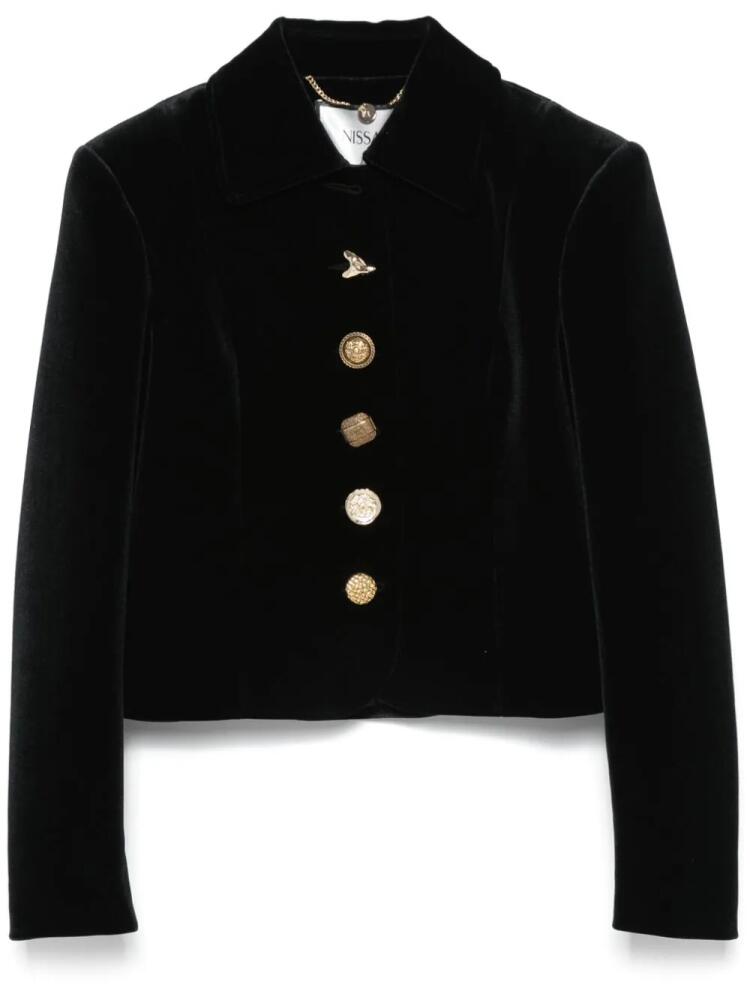 NISSA velvet jacket - Black Cover