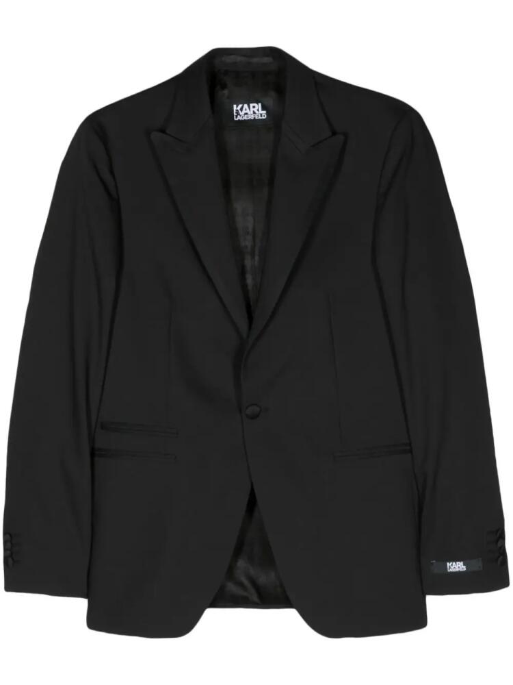 Karl Lagerfeld Peak single-breasted blazer - Black Cover