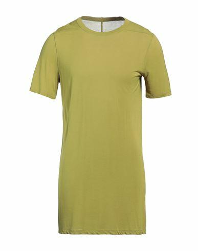 Rick Owens Man T-shirt Acid green Viscose, Silk Cover