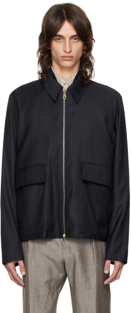 Paul Smith Navy Spread Collar Jacket Cover