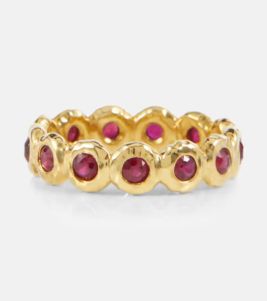 Octavia Elizabeth Nesting Gem 18kt gold eternity ring with rubies Cover