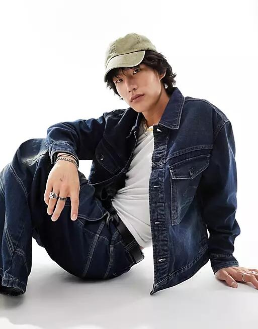 G-Star dakota denim trucker jacket in darkwash blue-Navy Cover