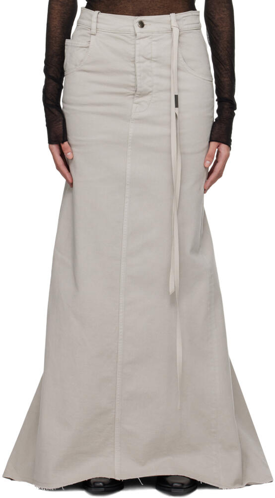 Ann Demeulemeester Beige Goele Denim Maxi Skirt Cover