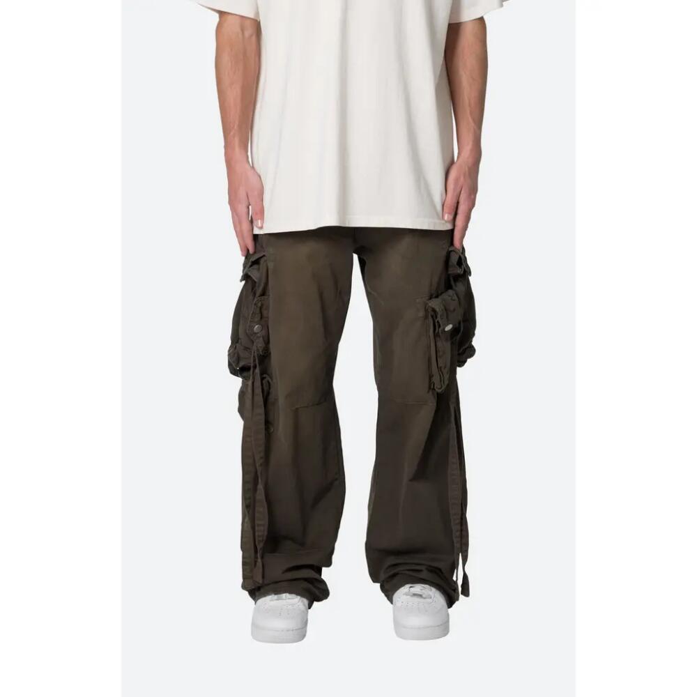 mnml Strapped Cotton Cargo Pants in Brown Cover