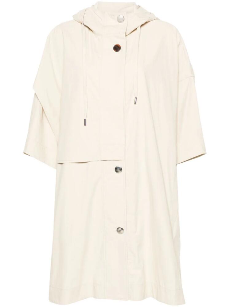 Bimba y Lola hooded cotton trench coat - Neutrals Cover