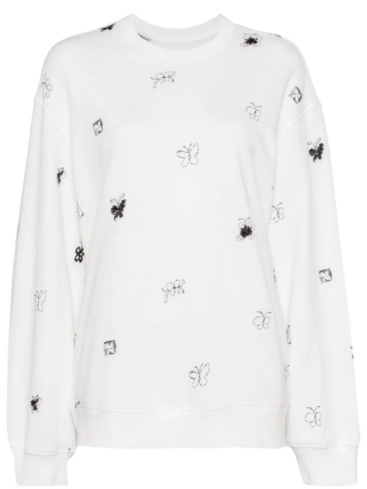 JNBY butterfly embellished sweatshirt - White Cover