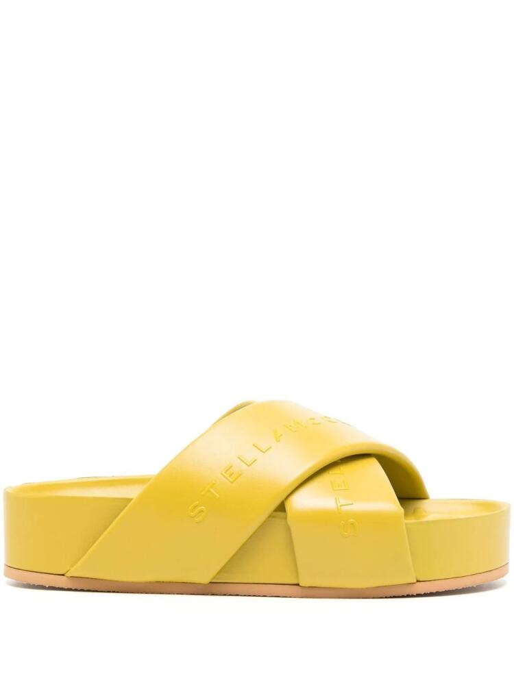 Stella McCartney Signature logo slides - Yellow Cover