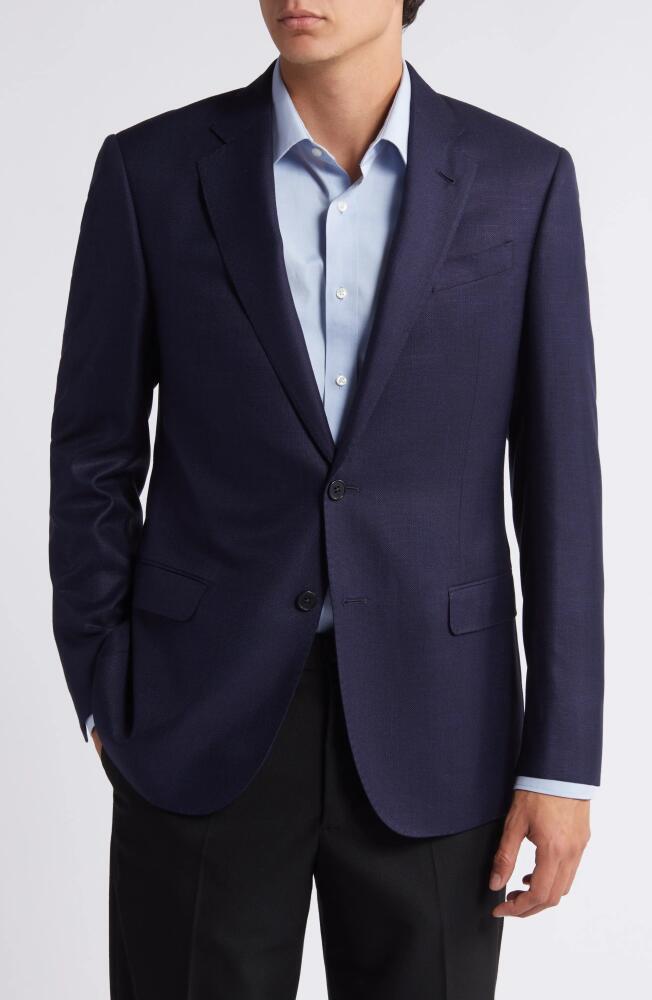 Emporio Armani Textured Sport Coat in Blue Cover