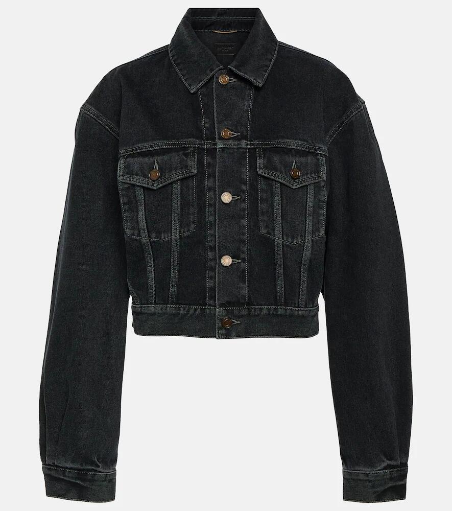 Saint Laurent '80s cropped denim jacket Cover