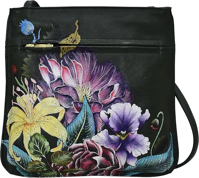 Anuschka Slim Crossbody with Front Zip 452 (Vintage Floral) Bags Cover