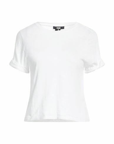 Paige Woman T-shirt White Cotton, Modal Cover