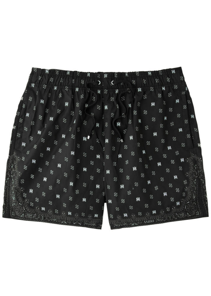 Amiri Core Printed Shell Swim Shorts - Black And White Cover