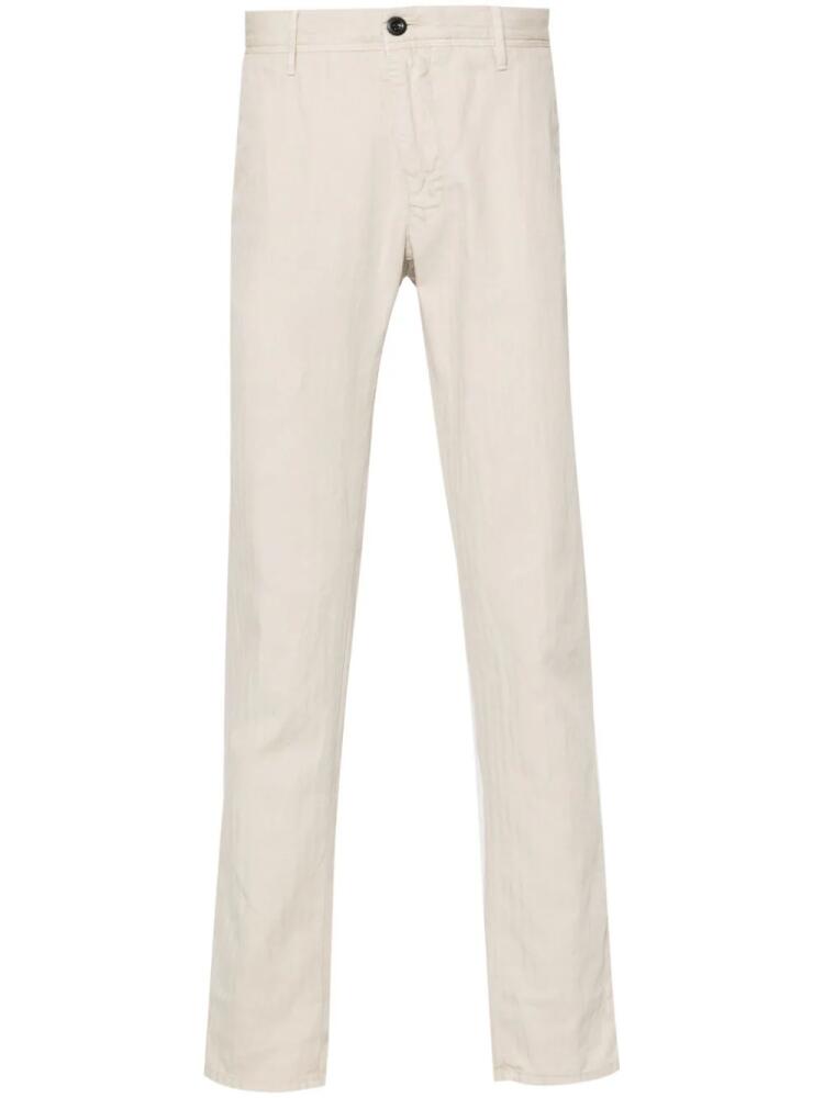 Incotex herringbone slim-cut trousers - Neutrals Cover