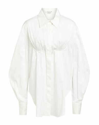 Alessandro Vigilante Woman Shirt Off white Cotton, Elastane Cover