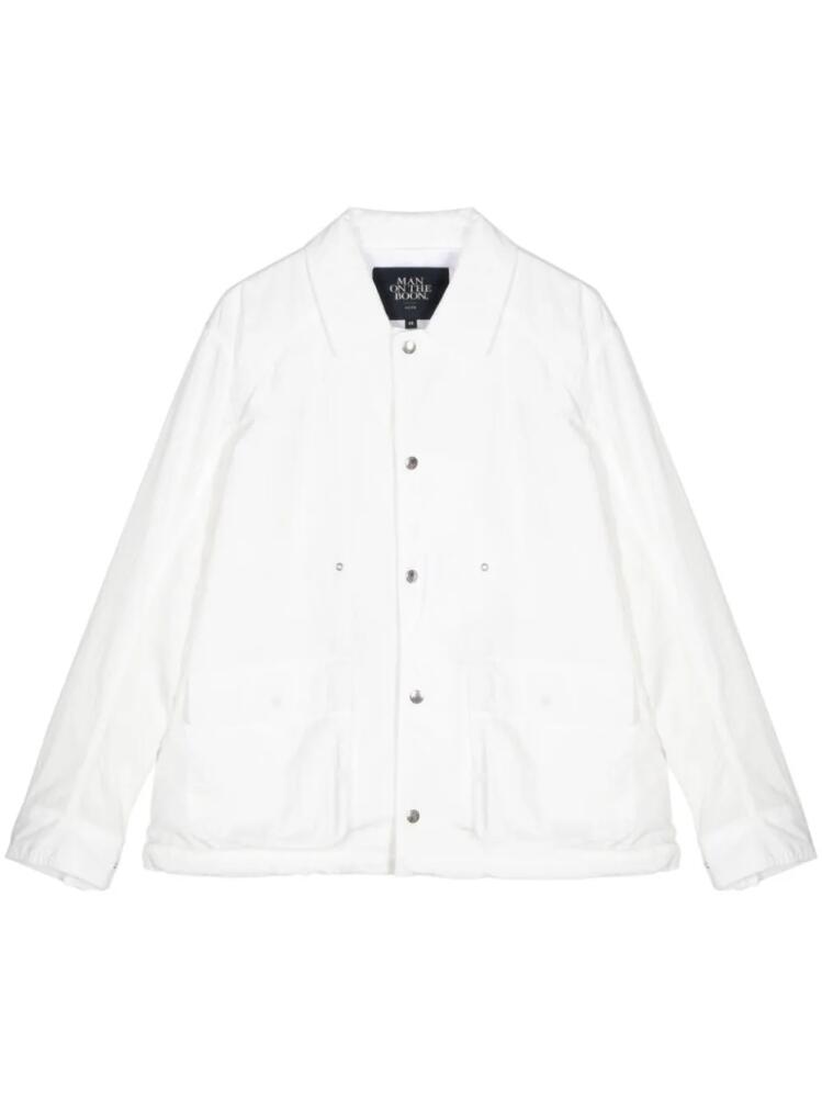 Man On The Boon. press-stud jacket - White Cover