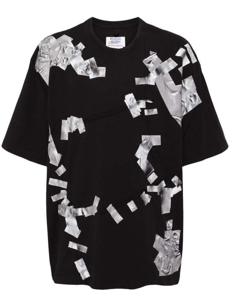 Doublet gaffer tape repair t-shirt - Black Cover