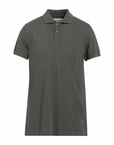 Bikkembergs Man Polo shirt Dark green Cotton Cover