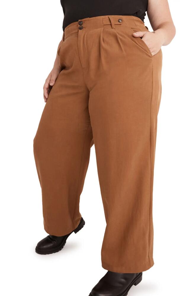 Madewell Harlow Wide Leg Pants in Acorn Cover