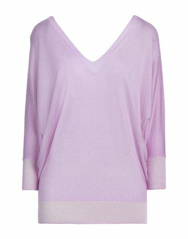 Malo Woman Sweater Lilac Cashmere, Silk Cover