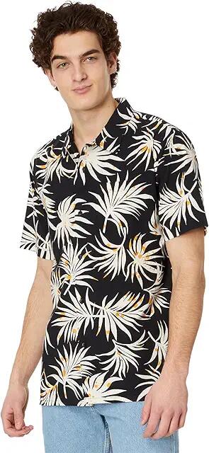 Quiksilver Beach Club Casual Short Sleeve (Black Aop) Men's Clothing Cover