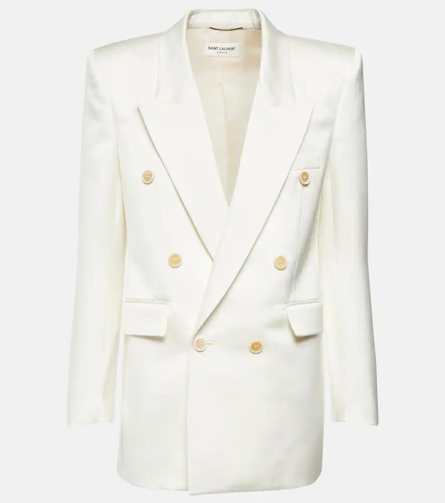 Saint Laurent Double-breasted silk tuxedo blazer Cover