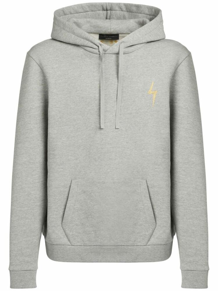 Giuseppe Zanotti logo-embroidered hoodie - Grey Cover