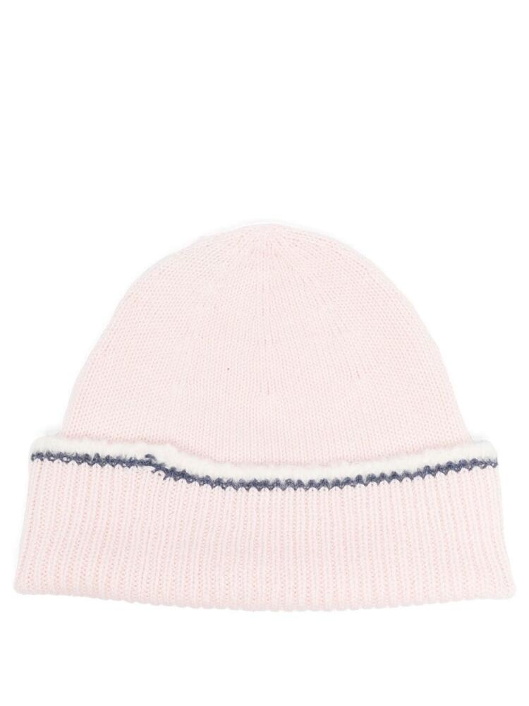 Barrie ribbed cashmere beanie - Pink Cover