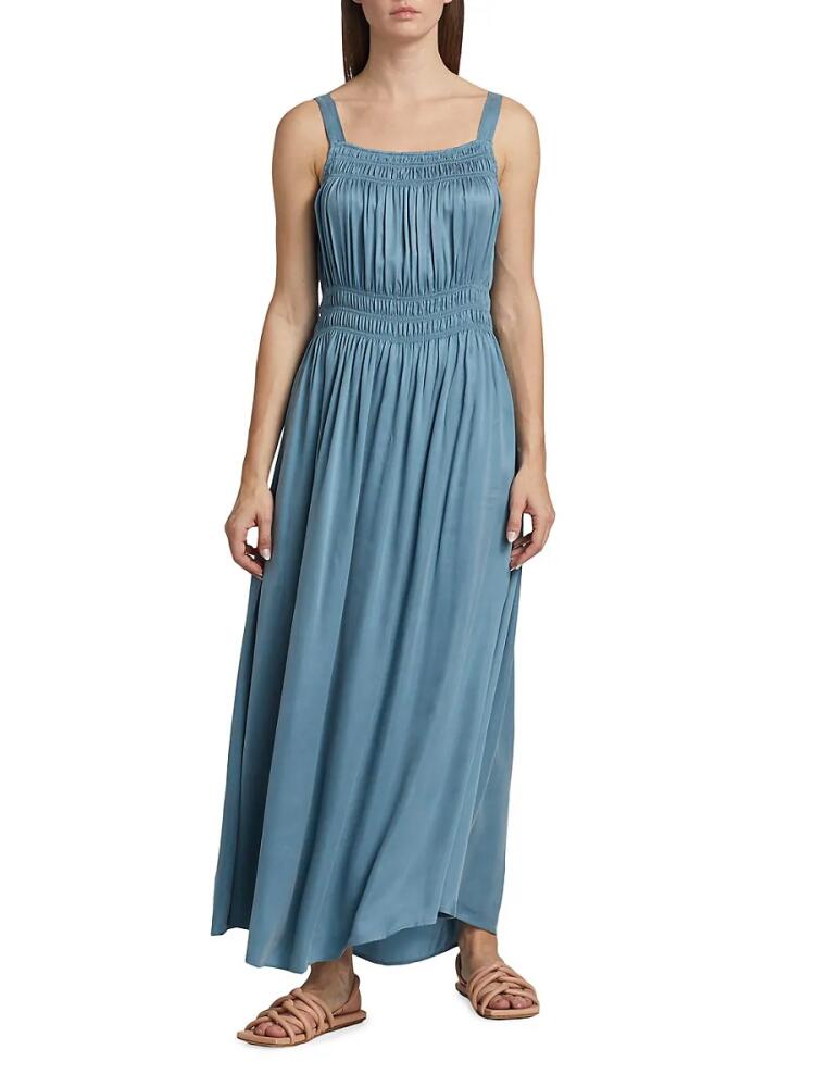 Elie Tahari Women's Surf Camp Smocked Maxi Dress - Blue Cover